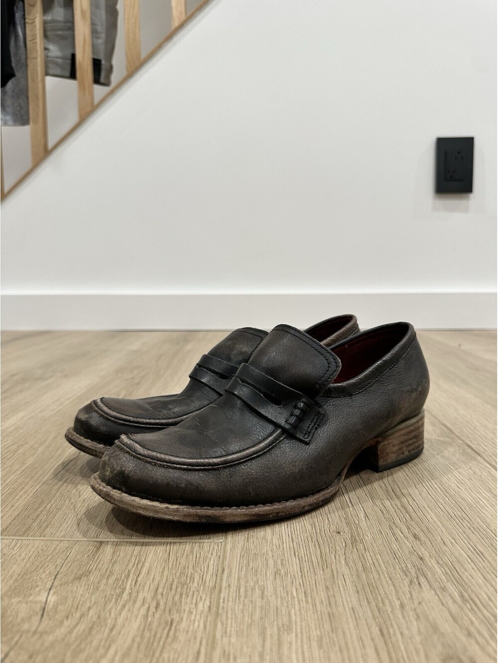 Freebird By Steven Macbeth Dark Brown Leather Slip-On Loafers Women’s Size 8